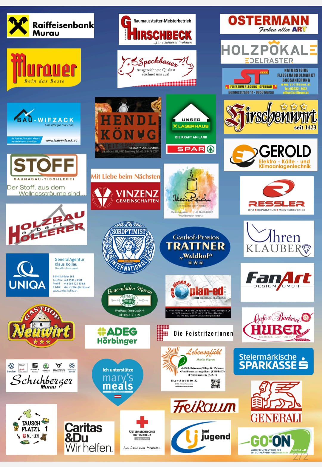 Ein herzliches DANKESCHÖN an alle Sponsoren und Netzwerkpartner!