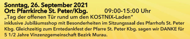 Tag der offenen Tür rund um den KOSTNIX-Laden