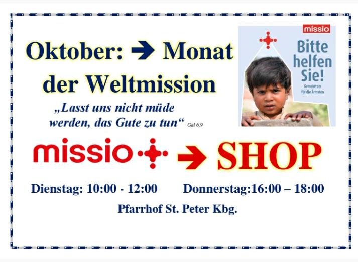 Oktober - Monat der Weltmission